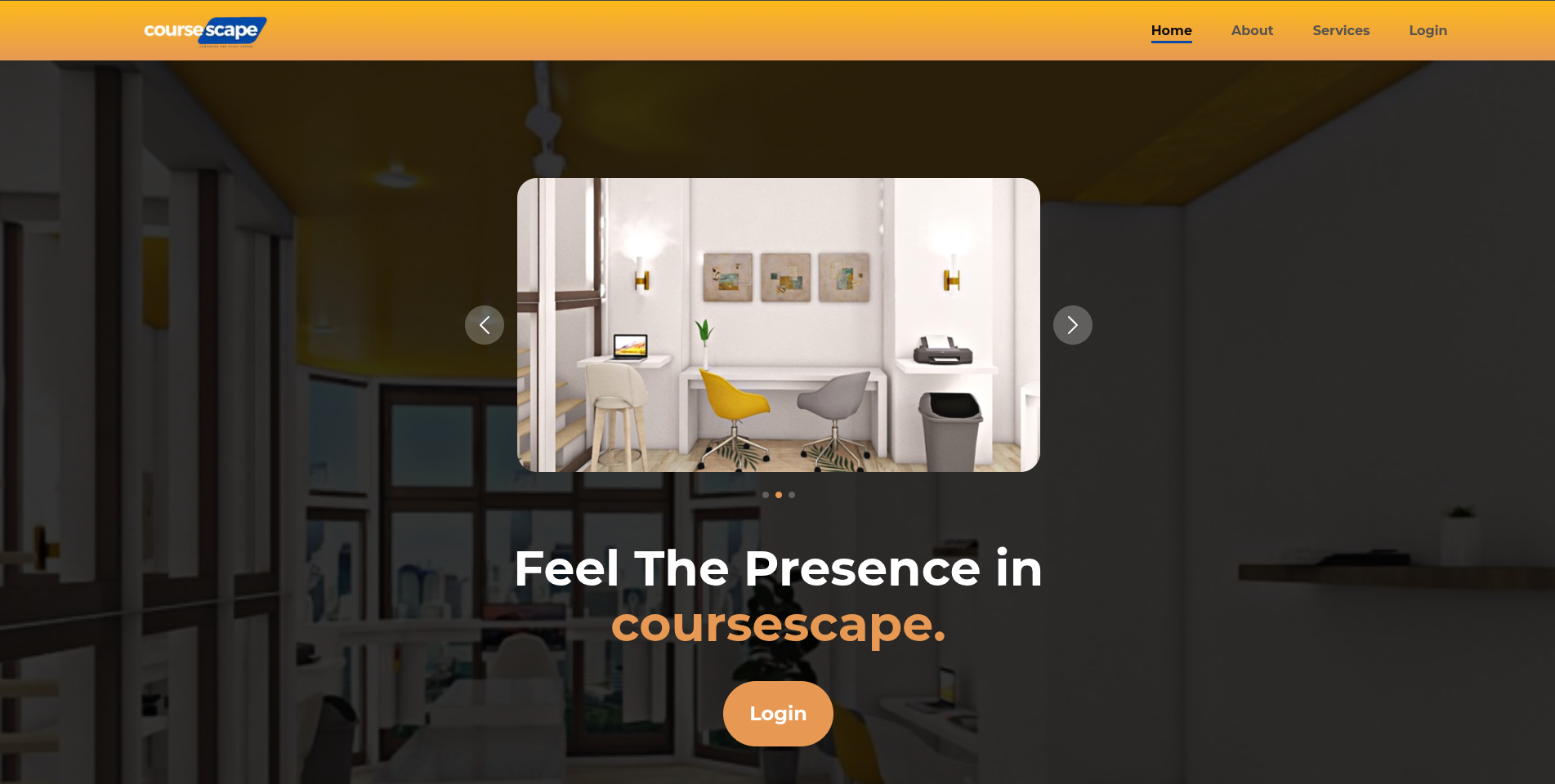 Landing page of Outside The Box